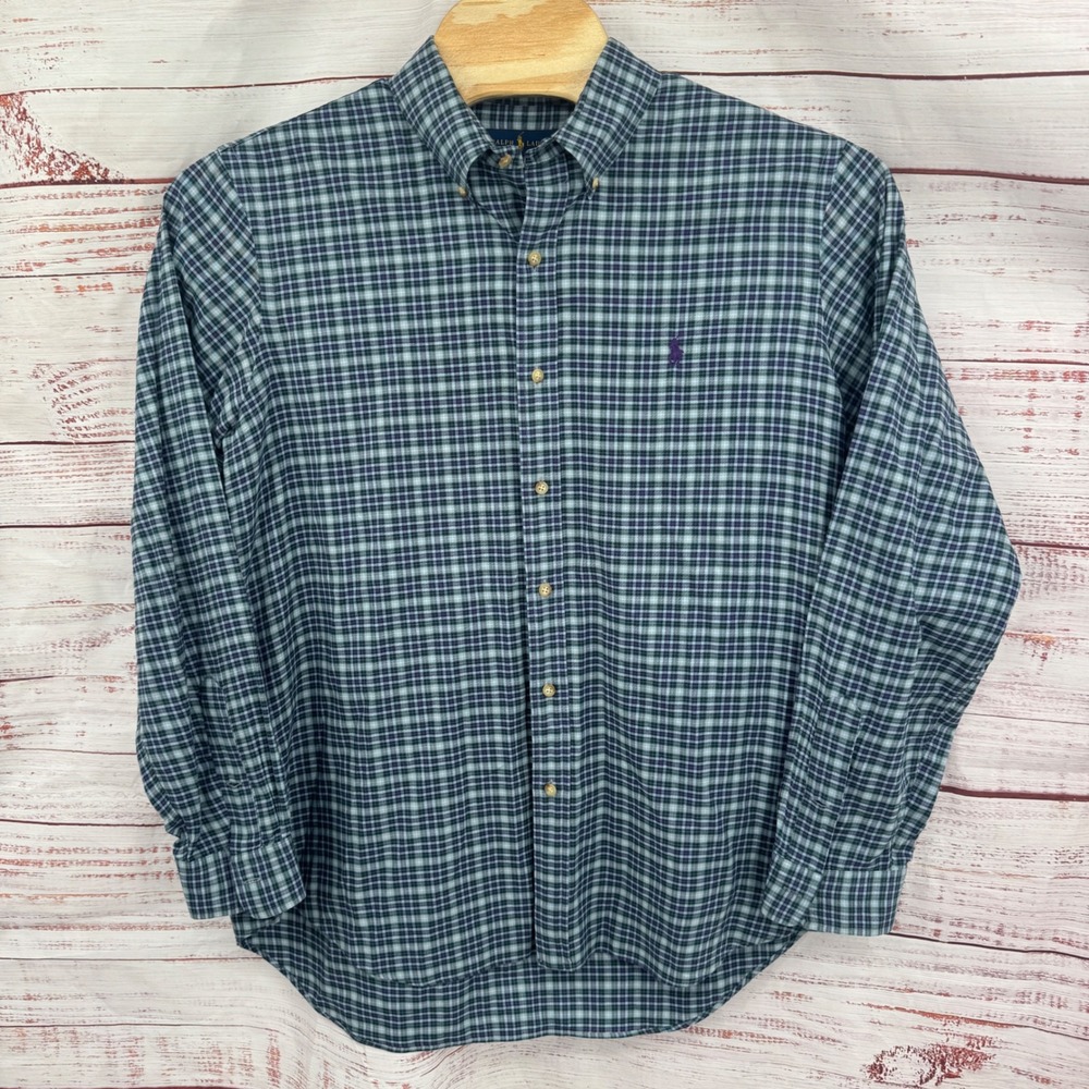 Ralph Lauren Shirt Mens Size XL Plaid Button Down Long Sleeve Classic Fit Casual
